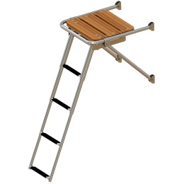 Платформа кормовая с трапом 4 ступени черные (040204BT, 10269508)